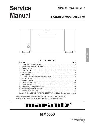Сервисная инструкция Marantz MM-8003 ― Manual-Shop.ru