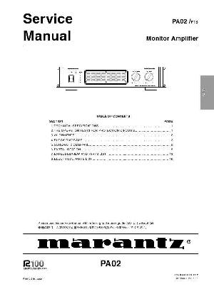 Сервисная инструкция Marantz PA-02 ― Manual-Shop.ru