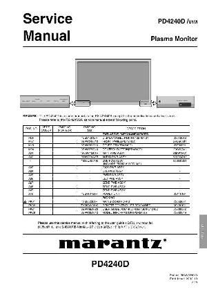 Сервисная инструкция Marantz PD-4240D ― Manual-Shop.ru