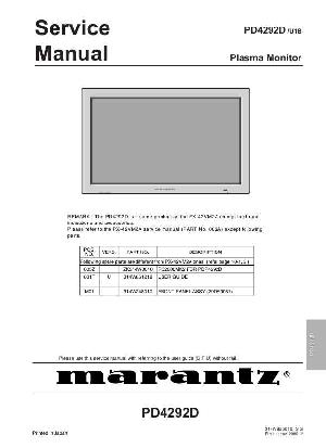 Сервисная инструкция Marantz PD-4292D ― Manual-Shop.ru