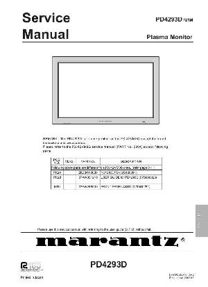 Сервисная инструкция Marantz PD-4293D ― Manual-Shop.ru