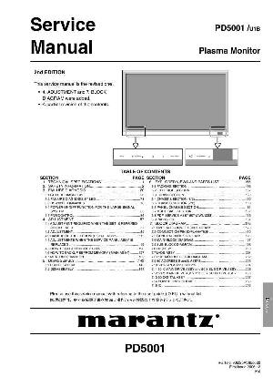 Сервисная инструкция Marantz PD-5001 ― Manual-Shop.ru