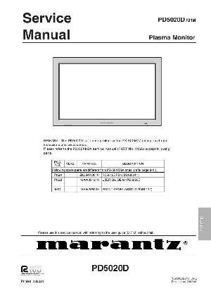 Сервисная инструкция Marantz PD-5020 ― Manual-Shop.ru