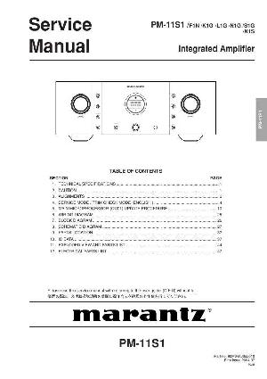 Сервисная инструкция Marantz PM-11S1 ― Manual-Shop.ru
