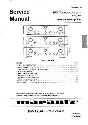 Сервисная инструкция Marantz PM-17MKII ― Manual-Shop.ru