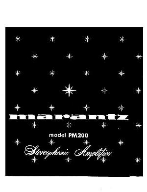 Service manual Marantz PM-200 ― Manual-Shop.ru
