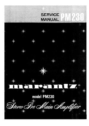 Сервисная инструкция Marantz PM-230 ― Manual-Shop.ru
