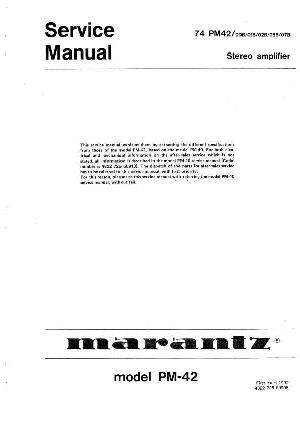 Сервисная инструкция Marantz PM-42 ― Manual-Shop.ru