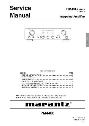 Сервисная инструкция Marantz PM-4400 ― Manual-Shop.ru
