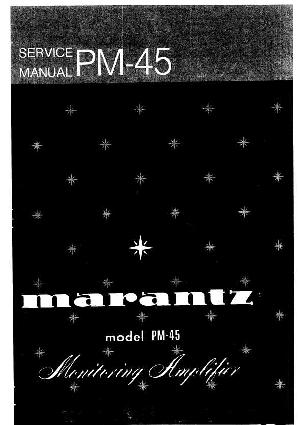Сервисная инструкция Marantz PM-45 ― Manual-Shop.ru