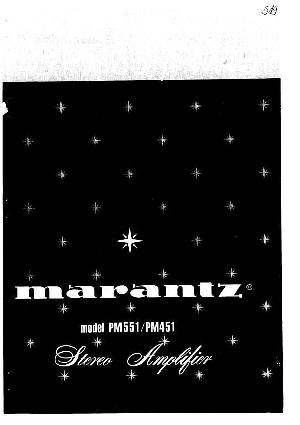 Сервисная инструкция Marantz PM-551 ― Manual-Shop.ru