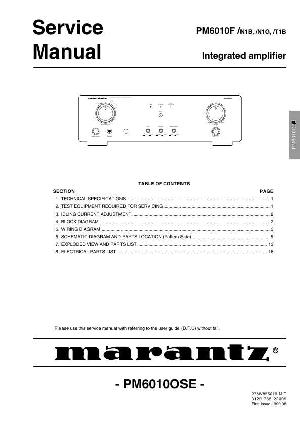 Сервисная инструкция Marantz PM-6010F ― Manual-Shop.ru