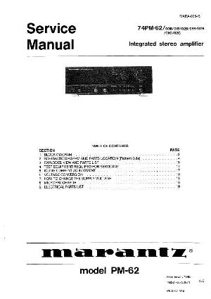 Сервисная инструкция Marantz PM-62 ― Manual-Shop.ru