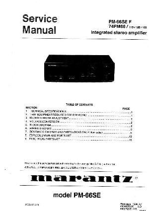 Сервисная инструкция Marantz PM-66SE ― Manual-Shop.ru