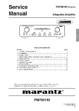 Сервисная инструкция Marantz PM-7001KI ― Manual-Shop.ru
