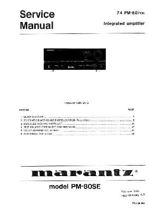 Сервисная инструкция Marantz PM-80SE ― Manual-Shop.ru
