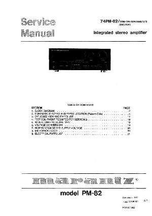 Сервисная инструкция Marantz PM-82 ― Manual-Shop.ru