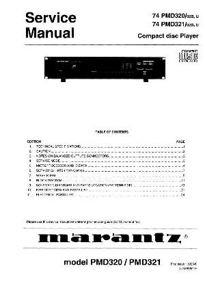 Сервисная инструкция Marantz PMD-320, PMD-321 ― Manual-Shop.ru
