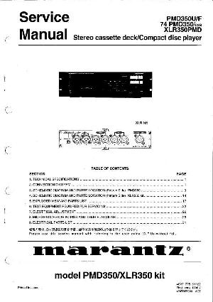 Сервисная инструкция Marantz PMD-350 XLR-350KIT ― Manual-Shop.ru