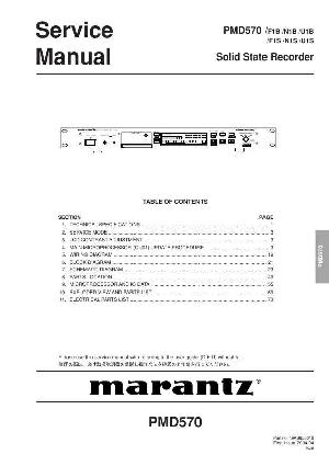 Сервисная инструкция Marantz PMD-570 ― Manual-Shop.ru
