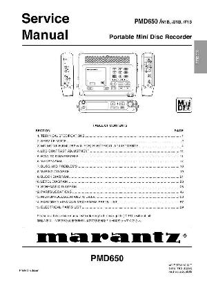 Сервисная инструкция Marantz PMD-650 ― Manual-Shop.ru