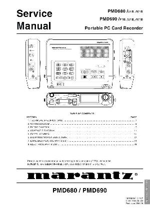 Сервисная инструкция Marantz PMD-680, PMD-690 ― Manual-Shop.ru