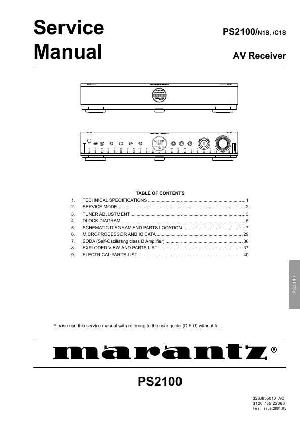Сервисная инструкция Marantz PS-2100 ― Manual-Shop.ru