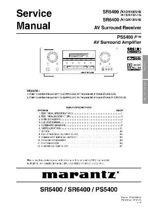 Сервисная инструкция Marantz PS-5400 ― Manual-Shop.ru