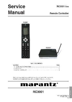 Сервисная инструкция Marantz RC-3001 ― Manual-Shop.ru