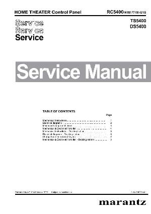 Сервисная инструкция Marantz RC-5400 ― Manual-Shop.ru