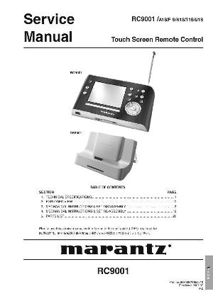 Сервисная инструкция Marantz RC-9001 ― Manual-Shop.ru