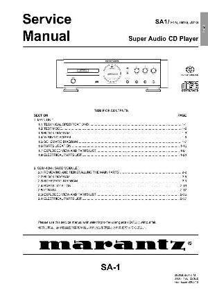 Сервисная инструкция Marantz SA-1 ― Manual-Shop.ru