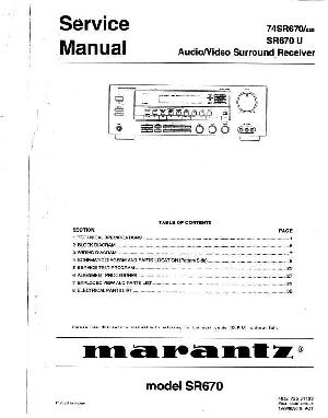 Сервисная инструкция Marantz SR-670 ― Manual-Shop.ru
