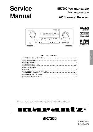 Сервисная инструкция Marantz SR-7200 ― Manual-Shop.ru