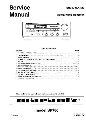 Сервисная инструкция Marantz SR-780 ― Manual-Shop.ru