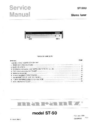 Сервисная инструкция Marantz ST-50U ― Manual-Shop.ru