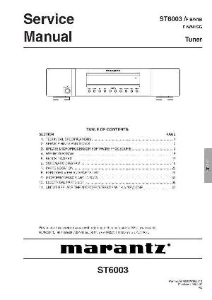 Сервисная инструкция Marantz ST-6003 ― Manual-Shop.ru