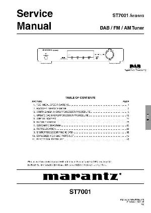 Сервисная инструкция Marantz ST-7001 ― Manual-Shop.ru