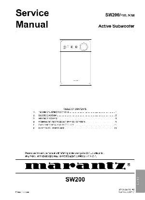 Сервисная инструкция Marantz SW-200 ― Manual-Shop.ru