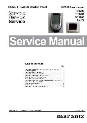 Сервисная инструкция Marantz TS-9200 ― Manual-Shop.ru