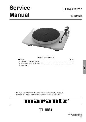 Сервисная инструкция Marantz TT-15S1 ― Manual-Shop.ru