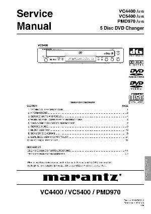 Сервисная инструкция Marantz VC-4400, VC-5400, PMD-970 ― Manual-Shop.ru