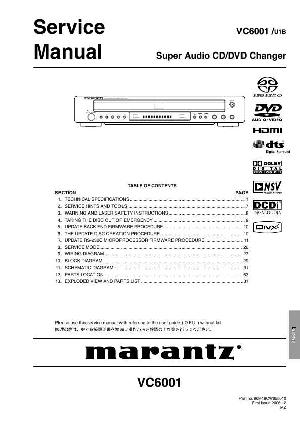 Сервисная инструкция Marantz VC-6001 ― Manual-Shop.ru