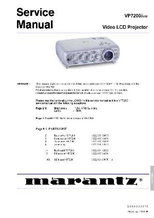 Сервисная инструкция Marantz VP-7200 ― Manual-Shop.ru