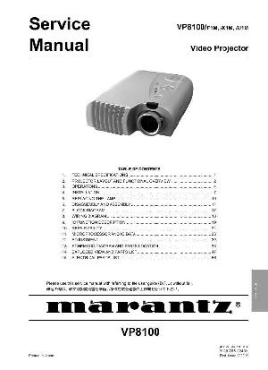 Сервисная инструкция Marantz VP-8100 ― Manual-Shop.ru