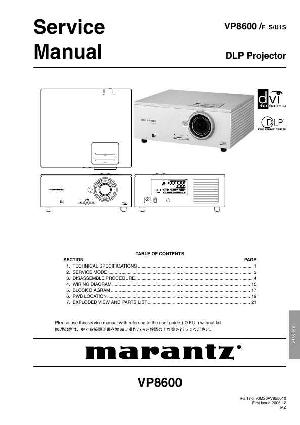 Сервисная инструкция Marantz VP-8600 ― Manual-Shop.ru