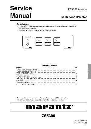 Сервисная инструкция Marantz ZS-5300 ― Manual-Shop.ru