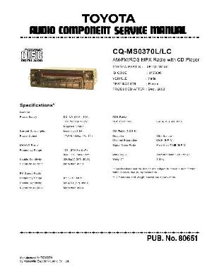 Сервисная инструкция Panasonic CQ-MS0370L, LC ― Manual-Shop.ru