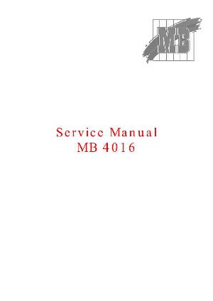 Service manual MB 4016 ― Manual-Shop.ru