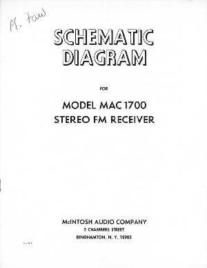 Сервисная инструкция McIntosh MAC1700 ― Manual-Shop.ru